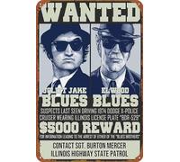 The Blues Brothers - Cartel de metal con diseño de música retro para el hogar, cafetería, bar, pub, decoración de pared, 8 x 12 pulgadas