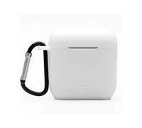 The bluetooth earphone silicone case is compatible with Tozo t6, LED tozo t6 case with keychain. (white)
