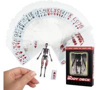 The Body Deck, esqueleto de Halloween imagen 3D naipes, transparente anatomía humana, mapas de maniquí, esqueleto, tarjeta de juego humana, tarjetas de reproducción para juegos de Halloween, fiestas