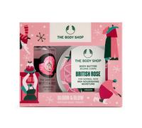 The Body Shop Bloom & Glow British Rose Treats - Juego de regalo de 2 unidades, fórmula vegana, cuidado de la piel hidratante y rejuvenecedor para todo tipo de pieles, diseño floral