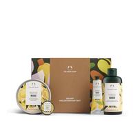 The Body Shop Mango Collection - Juego de regalo de Navidad (gel de ducha de 250 ml + mantequilla corporal de 200 ml + mantequilla de labios de 10 ml + bálsamo de manos de 30 ml), colección de aceite
