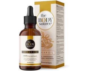 The Body Source Aceite de Argan de Marruecos 100% Orgánico, Rico en Vitamina E y Antioxidantes, Puro Aceite Hidratante para el Cabello, Cuerpo, Cara y Uñas (100ml)