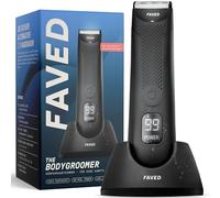 The Bodygroomer - Maquinilla de afeitar íntima y corporal, resistente a la ducha, tiempo de funcionamiento de 90 minutos, luz LED, estación de carga - recortadora corporal íntima y cuerpo para hombres