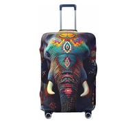 The Bohemian Elephant Datura - Funda elástica para equipaje de viaje, protector de maleta, funda de equipaje con impresión antiarañazos, Black, S