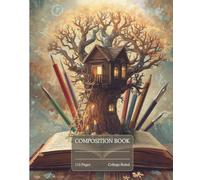 The Book Treehouse Notebook: Composition Notebook for Students | College Ruled | Whimsical Storybook Cover with Pencil Forest & Magic Nebula | Journal ... Writing | Gift for Readers & Dreamers
