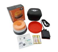 The Boutique for your Car - Baliza, Luz de Emergencia con Geolocalización Homologada por la DGT, Visibilidad 360º, Luz LED, Incluye 3 Pilas LR6 AA (Kit de baliza)