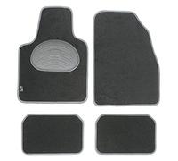 The Boutique for Your Car - Juego Alfombras Moqueta Select Negra TALONERA Goma Color Gris