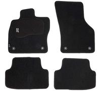 Juego de Alfombras de Moqueta a Medida Premium Negro para Seat LEON III de 2013 en adelante.