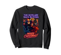 The Boys Are Back in Town Navidad Jesús Santa Funny Xmas Sudadera
