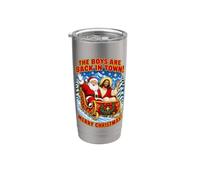 The Boys are Back Merry Christmas Funny Vaso térmico de acero inoxidable de doble pared