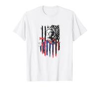 The Boys Homelander American Flag Patriotic Camiseta, Hombre, Blanco, L