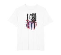 The Boys Homelander American Flag Patriotic Camiseta, Hombre Tallas Grandes, Blanco, 2X Alto