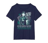 The Boys Soldier Boy Superhero TV Show Camiseta, Mujer Tallas Grandes, Azul Marino, 5XL Grande