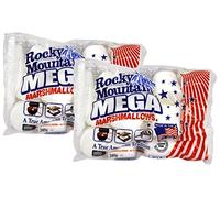 The Bramble Bay Rocky Mountain Mega Marshmallows | Malvavisco esponjoso en sabor clásico a vainilla, perfecto para aperitivos y fiestas de barbacoa, paquete de 2 x 340 g