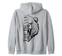 The Brave Bear Wild Strength Backprint Sudadera con Capucha