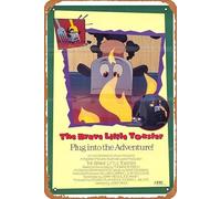 The Brave Little Toaster 1987 - Cartel de metal retro para decoración de pared, 30,5 x 20,3 cm, aspecto vintage