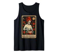 The Bread Baker - Tarjeta de Tarot para Hornear Pan Esqueleto Bruja Camiseta sin Mangas