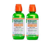 The Breath Co. Enjuague Bucal Fresh Breath Oxigenante - Ayuda contra la Halitosis - Sin Alcohol - Sabor Menta Suave - 2 Unidades