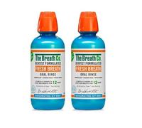 The Breath Co. Enjuague Bucal Fresh Breath Oxigenante - Formulado por Dentistas - Ayuda contra la Halitosis - Sin Alcohol - Sabor Menta Fuerte - 500 ml - Pack de 2