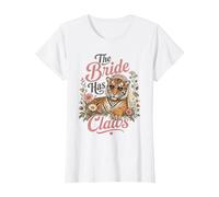 The Bride Has Claws Bachelorette Tiger Boho Wedding Party Camiseta