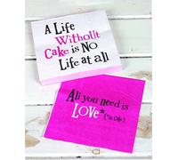 The Bright Side Napkins - A Life Without Cake Is No Life At All by Bright Side