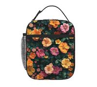 The Bright Spring in The Flower Garden Lonchera para mujer, bolsa de poliéster para picnic, trabajo, viajes, playa o senderismo, bolsa de almuerzo aislada