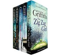 The Brighton Mysteries Series Books 1 -5 Collection Set by Elly Griffiths (Zig Zag Girl, Smoke and Mirrors, Blood Card, Vanishing Box & Now You See Them)