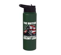 The British Blew A 13 Colony Lead Funny George Washington Stainless Steel Insulated Water Bottle