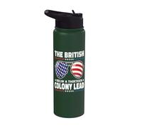 The British Blew A Thirteen Colony Lead Funny 4th Of July Stainless Steel Insulated Water Bottle