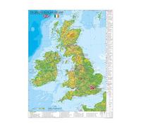 The British Isles and Ireland with UNESCO World Heritage Sites and National Parks (engl.): Wandkarte/Poster