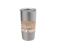 The Bronx NYC, I Love Bronx, I Love York City, Vintage Bronx Vaso térmico de acero inoxidable de doble pared