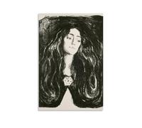 The Brooch, Eva Mudocci, 1903 de Edvard Munch Artists Works Póster impreso para decoración del hogar, arte de pared, impresión decorativa para dormitorio, habitación, estética, 50 x 75 cm