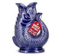 The Bubble Jug® - Jarra de agua azul cobalto de 1,5 L - Jarra Decorativa en forma de pez - Jarra de cerámica para decorar tu hogar - Jarra de cerveza original - Jarras de cerveza originales - Porrón
