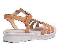 The Bubu Set S Flex Cuña Baja Tira en Tobillo Mujer Sandalia En Coñac EU37-41