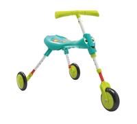 The Bugs Triciclo Baby ScuttleBug XL - 3 Ruedas Regulable en Altura - a Partir de 2 años - Plegable en 3 clics - Ruedas XL Silenciosas - para Interior/Exterior - Azul Verde