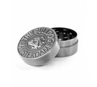 The Bulldog Amsterdam Molinillo de metal | 2 piezas embossed Silver Metal Grinder para rollos de papel de tamaño King