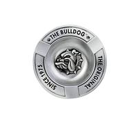 The bulldog cenicero metal logo relieve