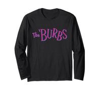 The ’Burbs Pink and Blue Retro Logo Manga Larga