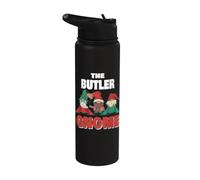 The Butler Gnomo Funny Butler Christmas Stainless Steel Insulated Water Bottle