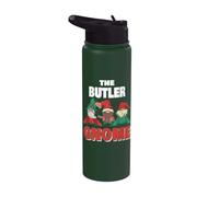 The Butler Gnomo Funny Butler Christmas Stainless Steel Insulated Water Bottle
