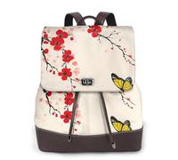 The Butterfly is in full bloom - Mochila de viaje para mujer, mochila casual, mochila de cuero estampada para mujer para el trabajo