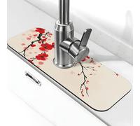 The Butterfly is in Full Bloom - Tapete de grifo para fregadero de cocina, tapete de secado súper absorbente para cocina, baño, fregadero, cafetería, bar, grifo, decoración, regalos (15 x 5.5 pulgadas