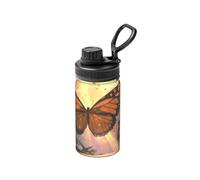 The Butterfly to The Little Girl - Botella de agua aislada de 12 onzas con diseño de impresión completa, a prueba de fugas, acero inoxidable y duradera para exteriores