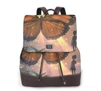 The Butterfly to the Little Girl Mochila de viaje a la moda, mochila casual, mochila de cuero estampada para mujer para el trabajo