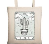 The Cactus Funny Tarot Card Parody Natural Ecológico Algodón Tote Bag Beige, beige, Talla única