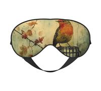 The Cage es una máscara para dormir con estampado de pájaros con correa ajustable, cómoda cubierta para los ojos para viajes, yoga, siestas, dormir y relajarse