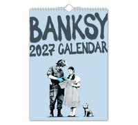 The Calendar King // Banksy - Calendario de pared 2027 - Tamaño A3 // Creativo/arte/peculiar/Navidad/cumpleaños/idea de regalo/novedad/amigo secreto/planificador de año/regalo de oficina (color
