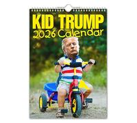 The Calendar King Calendario de pared 2026 de Kid Trump/Donald Trump, tamaño A4, divertido, peculiar, Navidad, cumpleaños, idea de regalo, novedad, humor, amigo secreto, planificador de año, regalo de