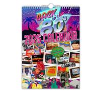 The Calendar King // Calendario de pared Back to the 80's - 2026 (a todo color, tamaño A4)