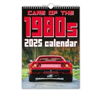 The Calendar King Calendario de pared de Cars of the 1980's 2025, calendario de pared A4, Navidad, cumpleaños, idea de regalo, novedad, humor, amigo secreto, planificador de año, regalo de oficina